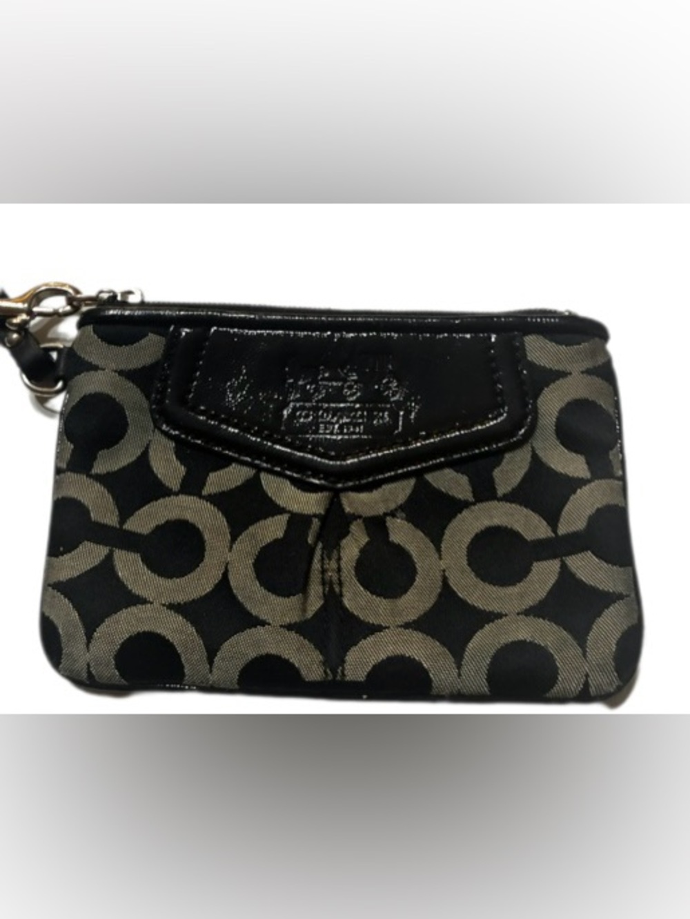 Coach Black Signature C Wristlet/Clutch